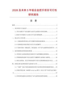 2026及未來5年鋁合金把手項(xiàng)目可行性研究報告