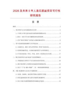 2026及未來5年人造石底盆項(xiàng)目可行性研究報告