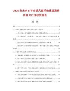 2026及未來5年空調風道系統保溫海綿項目可行性研究報告