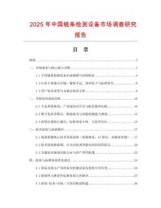2025年中國鏈條檢測設備市場調查研究報告