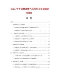 2025年中國燃油燃氣熱風機市場調查研究報告