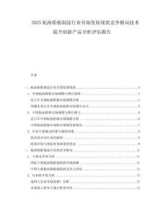 2025航海船舶制造行業(yè)市場(chǎng)發(fā)展現(xiàn)狀競(jìng)爭(zhēng)格局技術(shù)提升創(chuàng)新產(chǎn)品分析評(píng)估報(bào)告