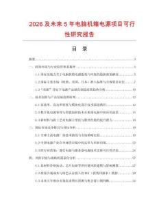 2026及未來5年電腦機箱電源項目可行性研究報告