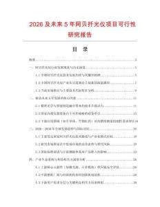 2026及未來5年阿貝扦光儀項目可行性研究報告
