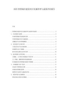 2025智慧城市建設(shè)項(xiàng)目實(shí)施管理與成果評估報(bào)告