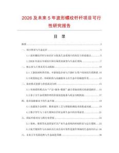 2026及未来5年波形螺纹钎杆项目可行性研究报告