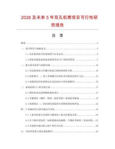 2026及未來5年雙孔機(jī)筒項(xiàng)目可行性研究報(bào)告