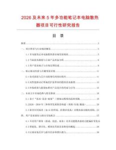 2026及未來5年多功能筆記本電腦散熱器項目可行性研究報告