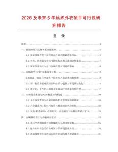 2026及未來5年絲織外衣項(xiàng)目可行性研究報(bào)告