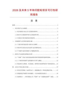 2026及未來5年轉(zhuǎn)印膠輪項(xiàng)目可行性研究報(bào)告