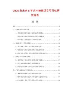 2026及未來5年實木椅架項目可行性研究報告