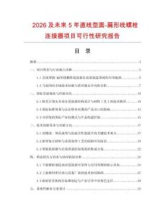 2026及未來5年直線型圓-扁形線螺栓連接器項目可行性研究報告