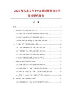 2026及未來5年PVC塑料管件項目可行性研究報告