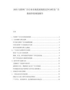 2025互聯網廣告行業市場發展現狀競爭分析及廣告投放價值規劃報告