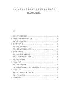 2025航海船舶設(shè)備供應(yīng)行業(yè)市場發(fā)展供需整合及市場布局分析報告