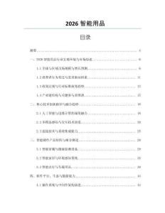 2026智能用品