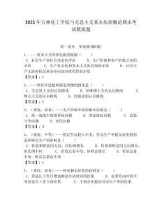 2025年吉林化工學院馬克思主義基本原理概論期末考試模擬題帶答案解析