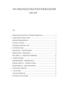 2025智能電網改造升級運營效率智慧城市發展策略分析文檔