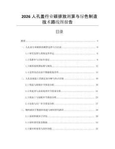 2026人孔蓋行業碳排放測算與綠色制造技術路線圖報告