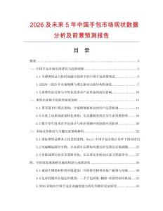 2026及未來(lái)5年中國(guó)手包市場(chǎng)現(xiàn)狀數(shù)據(jù)分析及前景預(yù)測(cè)報(bào)告