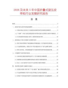 2026及未來5年中國折疊式旋壓皮帶輪行業(yè)發(fā)展研究報告