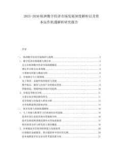 2025-2030歐洲數字經濟市場發展深度解析以及資本運作機遇解析研究報告