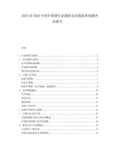 2025至2030中國窄帶鋼行業(yè)調研及市場前景預測評估報告