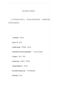 六級(jí)考試歷年聽力真題高頻詞匯匯總