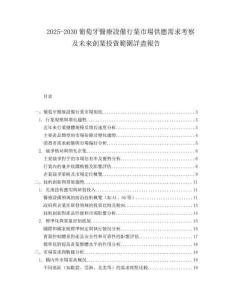 2025-2030葡萄牙醫療設備行業市場供應需求考察及未來創業投資範圍詳盡報告