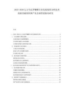 2025-2030乞力馬扎羅糠醛行業(yè)發(fā)展現(xiàn)狀分析技術(shù)創(chuàng)新突破原料國(guó)產(chǎn)化全球供需格局研究