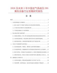 2026及未來5年中國(guó)進(jìn)氣系統(tǒng)及ERG清洗設(shè)備行業(yè)發(fā)展研究報(bào)告