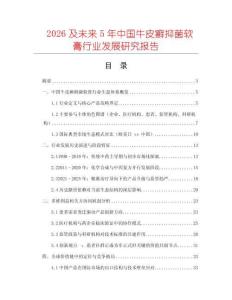 2026及未來5年中國牛皮癬抑菌軟膏行業發展研究報告