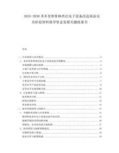 2025-2030圣多美和普林西比電子設備改造商品安全階段資料指導資金發展關鍵政策書
