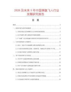2026及未來(lái)5年中國(guó)彈跳飛人行業(yè)發(fā)展研究報(bào)告