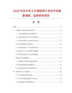 2026年及未來5年骨膠原片項目市場數據調查、監測研究報告