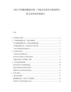 2025中國椰油酰胺丙基二甲胺企業海外并購案例與跨文化管理經驗報告