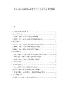 2025水上運動用品消費特征與市場拓展策略報告