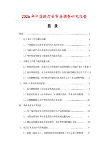 2026年中國(guó)路燈頭市場(chǎng)調(diào)查研究報(bào)告