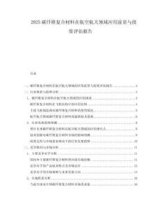 2025碳纖維復合材料在航空航天領域應用前景與投資評估報告