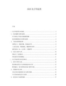 2025電子科技類