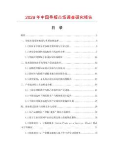 2026年中國導(dǎo)板市場調(diào)查研究報告