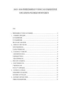 2025-2030斯堪的納維亞半導體行業市場現狀供需分析及投資評估規劃分析研究報告