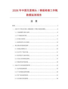 2026年中國無里鋼頭／鋼板絕緣工作靴數據監測報告