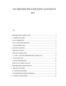 2025物聯網通信模組市場發展趨勢與商業價值評估報告