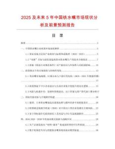 2025及未來5年中國鐵水嘴市場現狀分析及前景預測報告