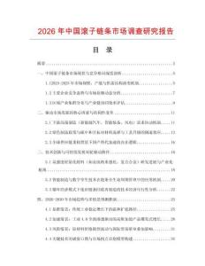 2026年中國滾子鏈條市場調查研究報告