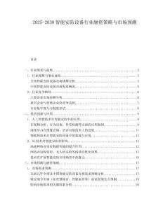 2025-2030智能安防設(shè)備行業(yè)融資策略與市場預(yù)測