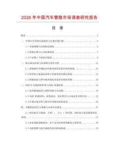 2026年中國汽車管路市場調查研究報告