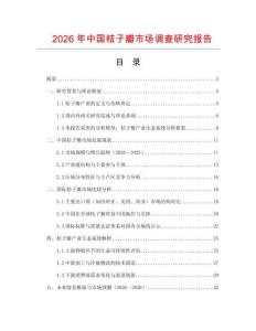 2026年中國桔子瓣市場調查研究報告