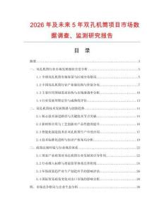 2026年及未來5年雙孔機筒項目市場數據調查、監測研究報告